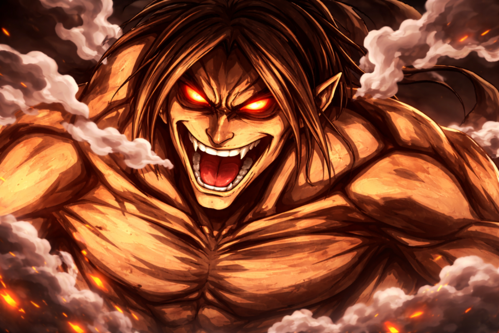 Attack on Titan anime Eren Yeager Titan transformation scene