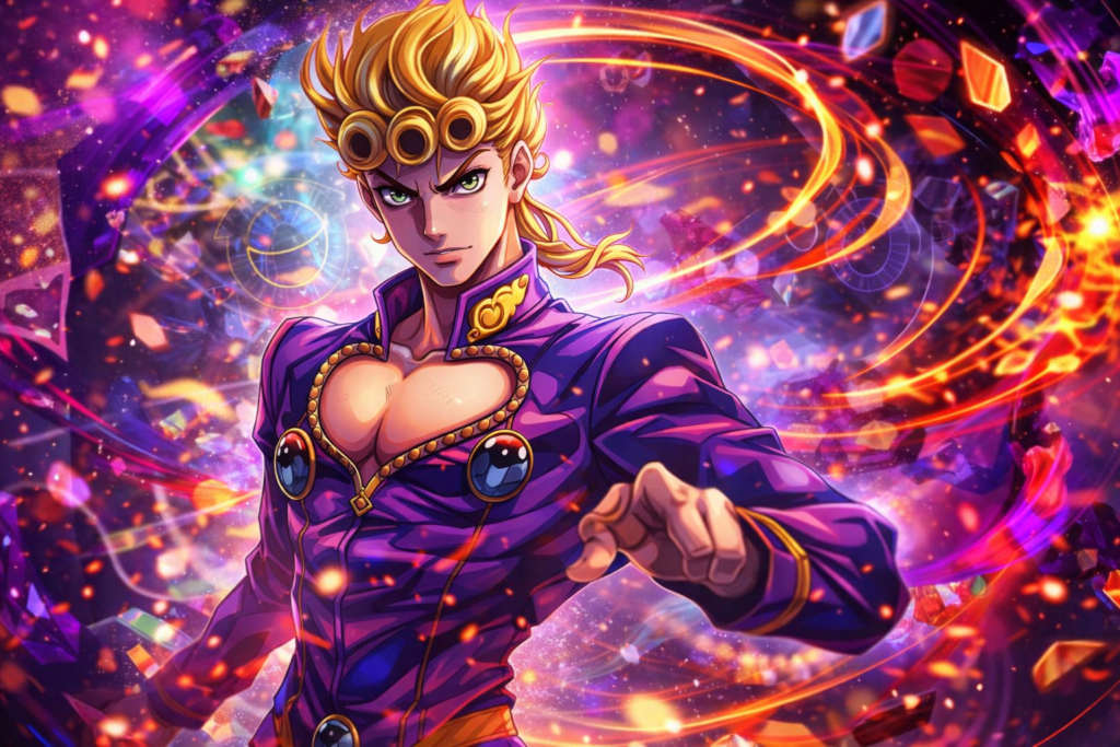 JoJo Bizarre Adventure anime dramatic pose scene