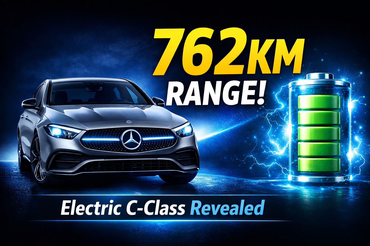 Mercedes electric C-Class sedan revealed with 762km WLTP range