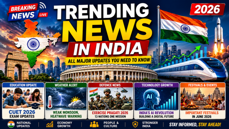Trending News in India 2026 covering education, technology, defence, weather and national updates