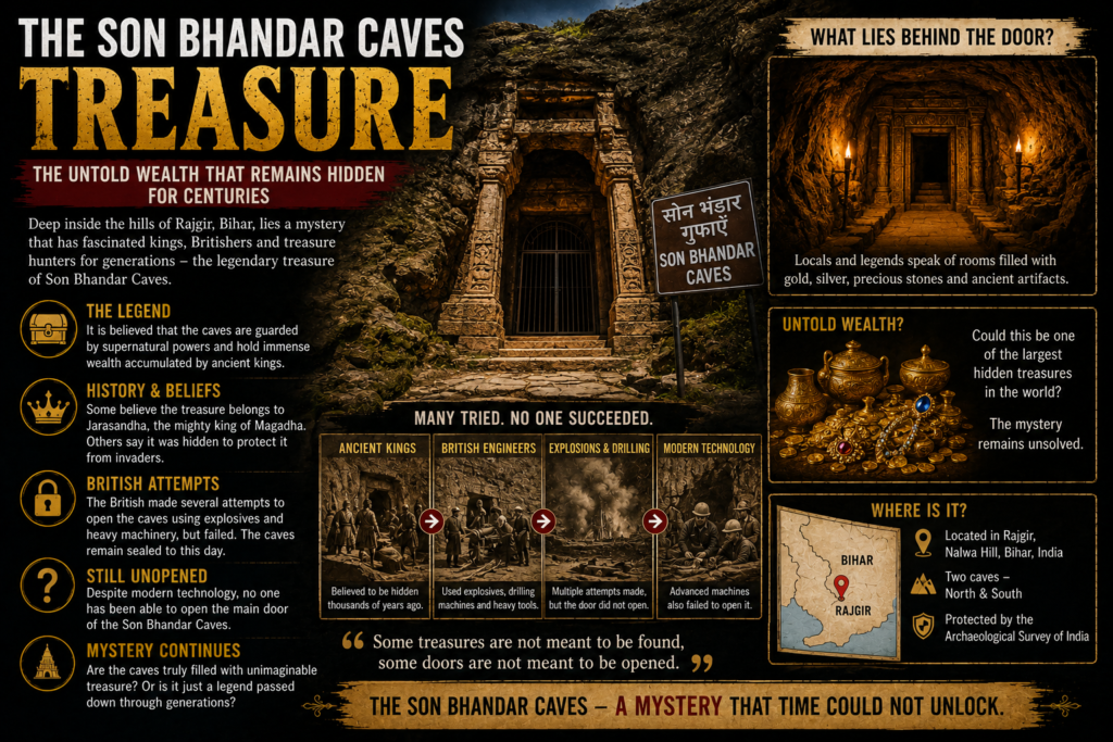 Son Bhandar Caves in Bihar, believed to hide a legendary treasure and one of the most famous unsolved mysteries of India.